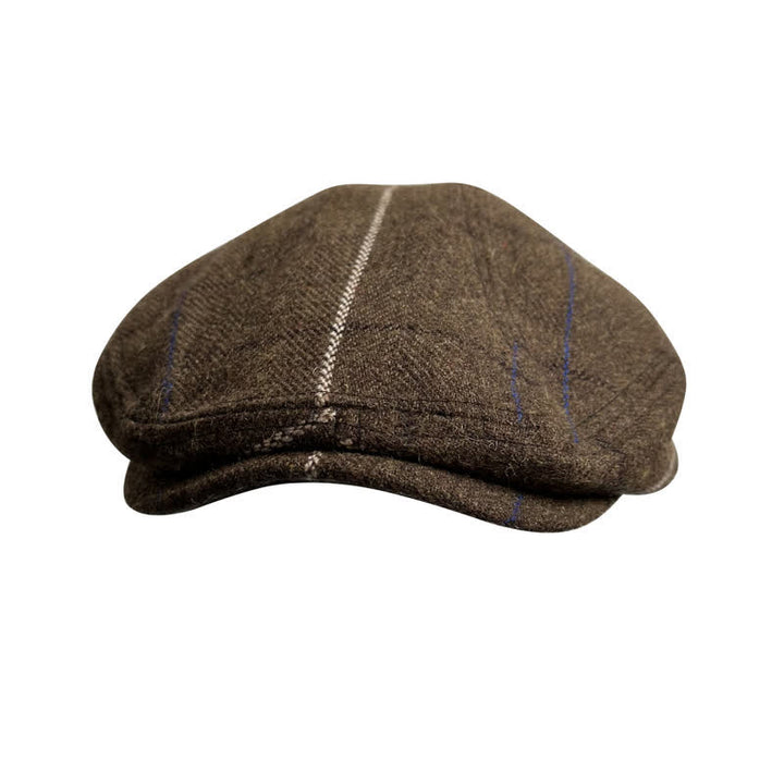 Casquette béret à rayures bleues et blanches vintage