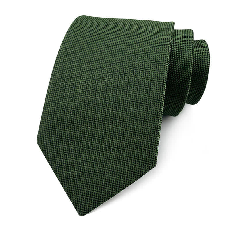 Cravate slim simple de couleur unie pour hommes - Vert - image 8