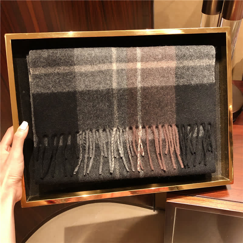 Écharpe unisexe Lamb Edinburgh à carreaux, grande et chaude - image 20