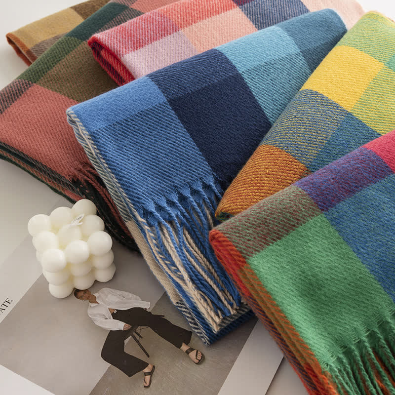 Écharpe à franges aux couleurs vives pour femme - image 5
