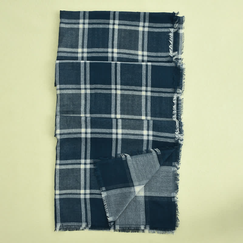 Écharpe à carreaux décontractée de style britannique pour hommes - image 4