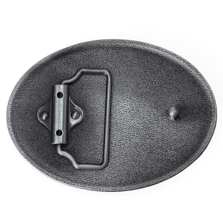Ceinture en cuir à boucle pour homme avec tête de mort typiquement occidentale