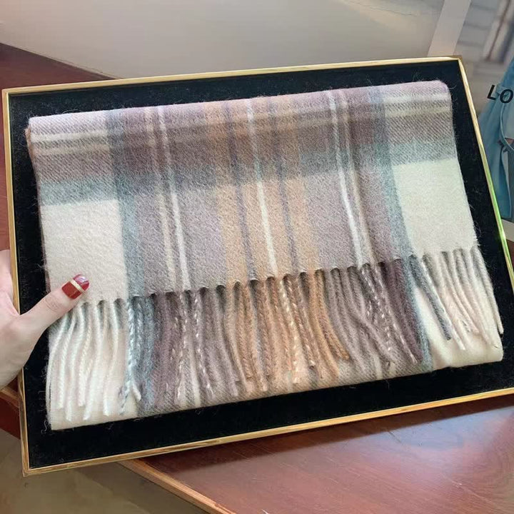 Écharpe unisexe en cachemire à carreaux Edinburgh Big Warm