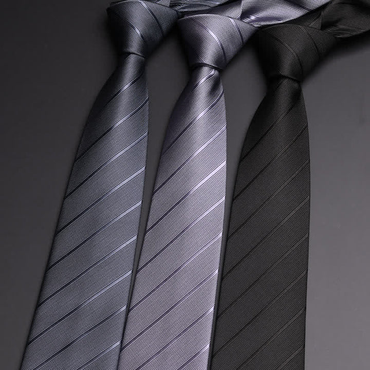 Cravate d'affaires en sergé de couleur foncée pour homme - image 0