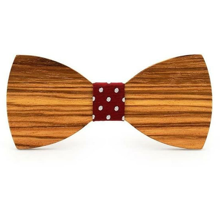 Noeud papillon en bois naturel pour homme