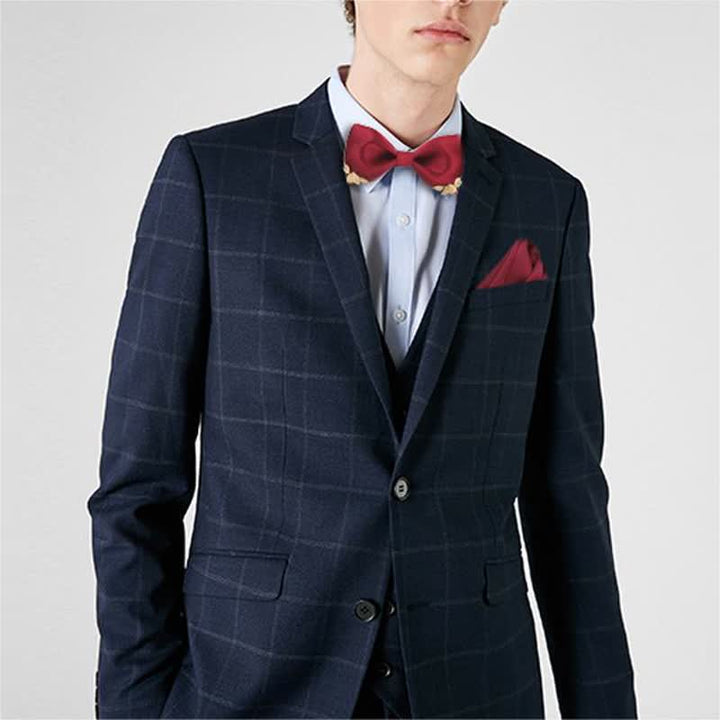 Nœud papillon de mariage pour homme avec feuilles de jardin