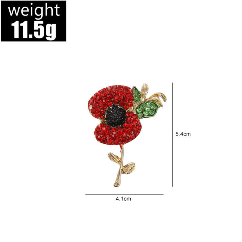 Broche pour femme en forme de coquelicot et de carthame