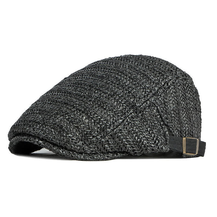 Casquette béret tissée pare-soleil d'été - Noir - Réglable (environ 21 5/8"-23 5/8") - image 10
