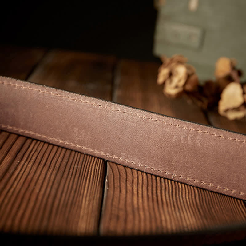 Ceinture en cuir vintage à boucle simple pour homme