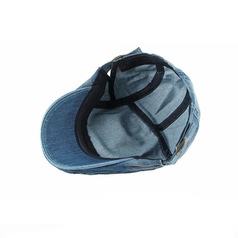 Casquette Béret Simple Jean Denim - image 6