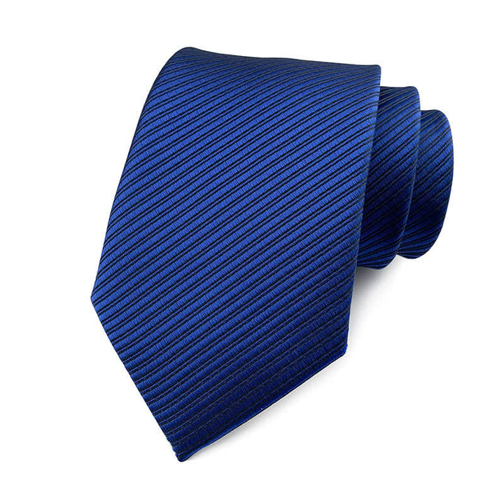 Cravate de travail discrète en sergé de couleur unie pour homme