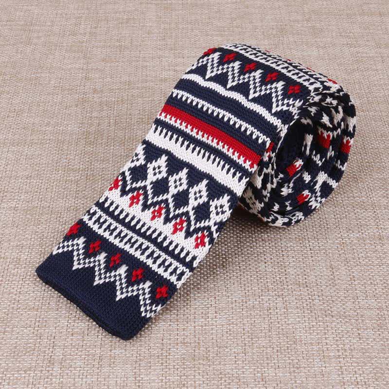 Cravate fine en tricot exotique pour homme