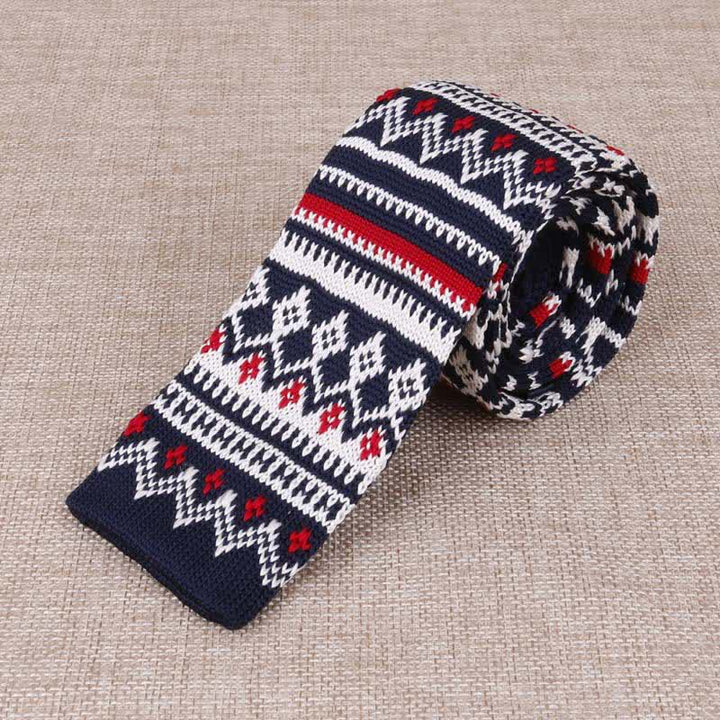 Cravate fine en tricot exotique pour homme