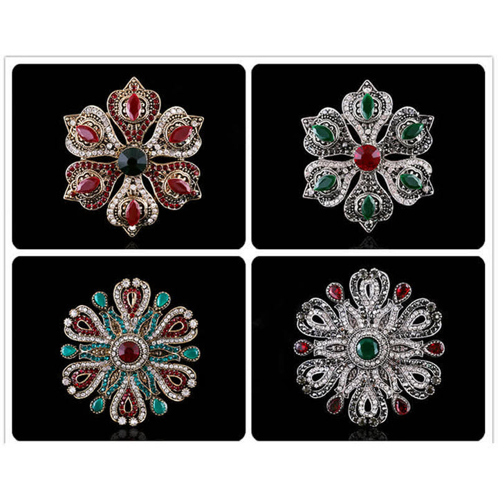 Broche en cristal baroque pour femme
