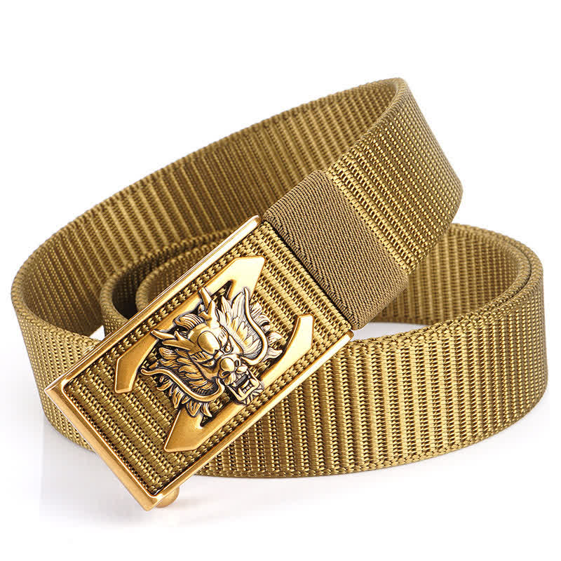 Ceinture en nylon pour homme avec lettre Z et dragon puissant