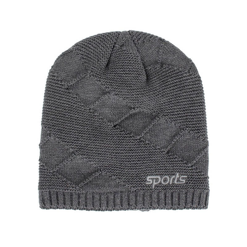 Bonnet tricoté décontracté d'hiver de couleur unie