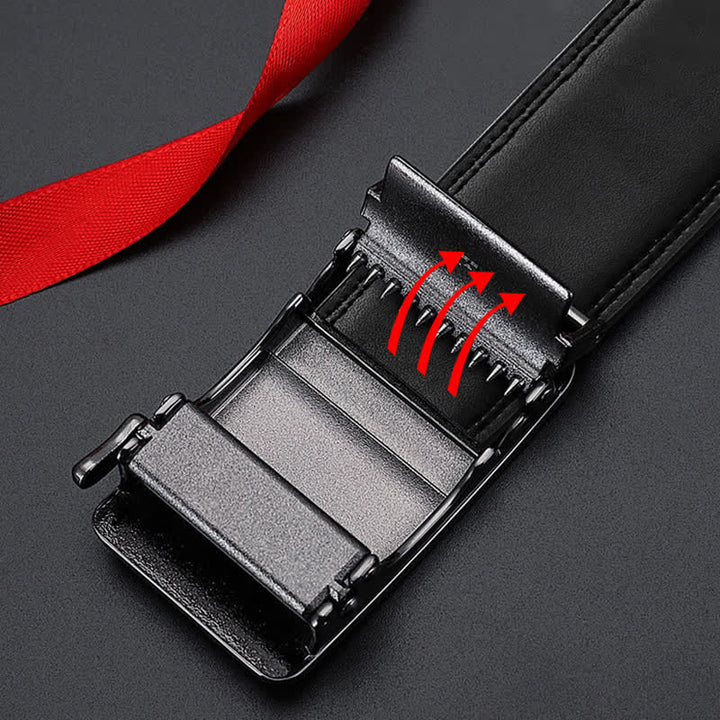 Ceinture en cuir à boucle automatique de luxe en relief pour homme