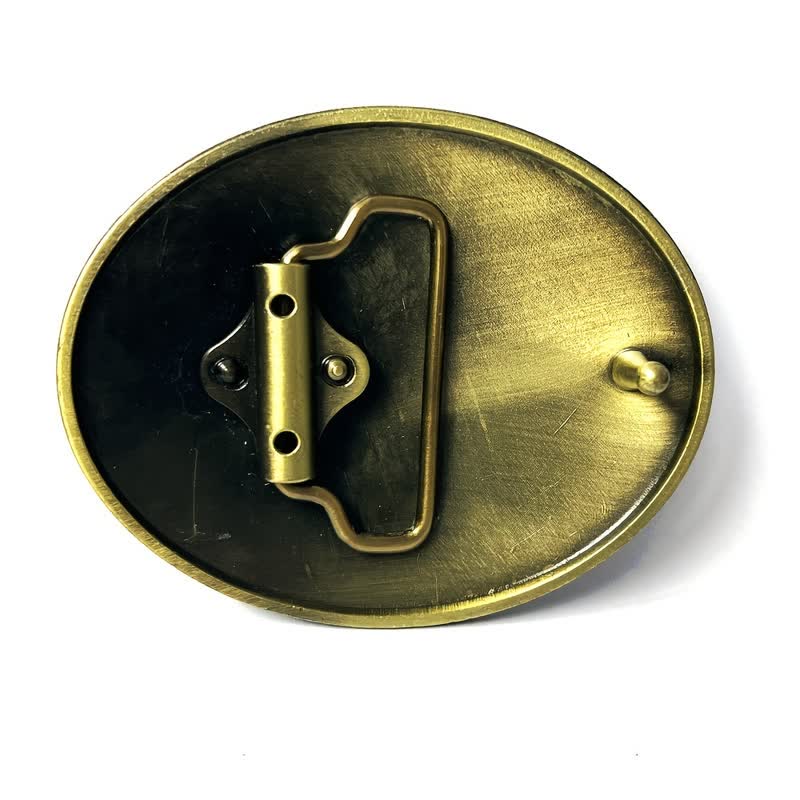 Ceinture en cuir à boucle drapeau américain pour homme avec motif cowboy
