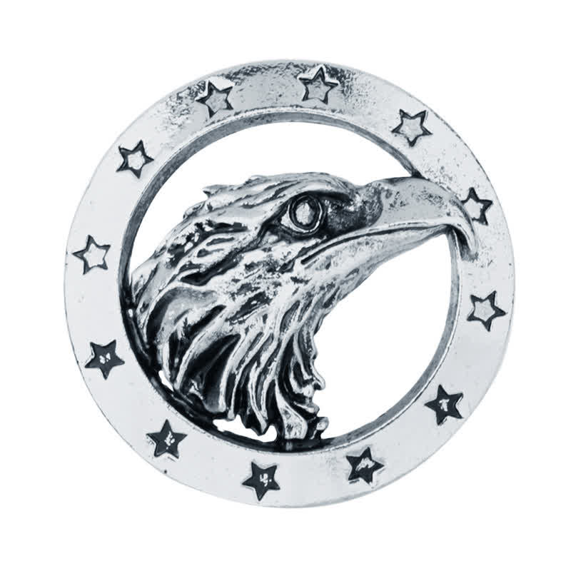Broche en forme de tête de faucon pour homme