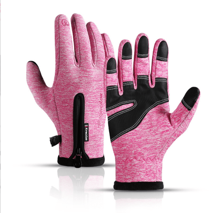 Gants tactiques à fermeture éclair et imperméables pour cyclisme en plein air