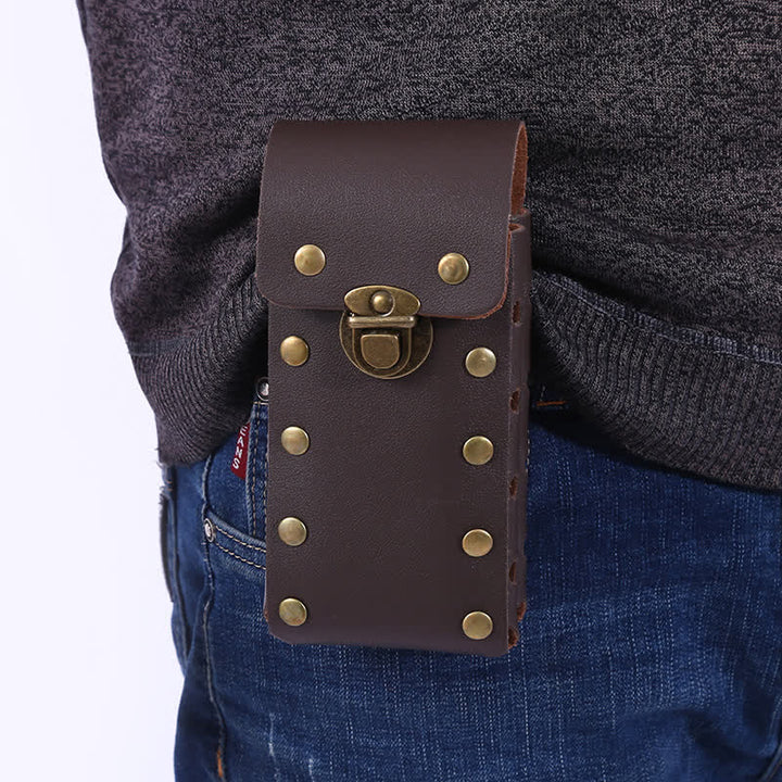 Sac ceinture vertical à double couche pour téléphone