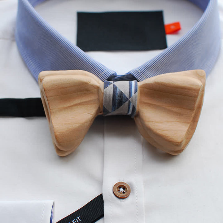 Nœud papillon en bois à plusieurs canapés pour homme