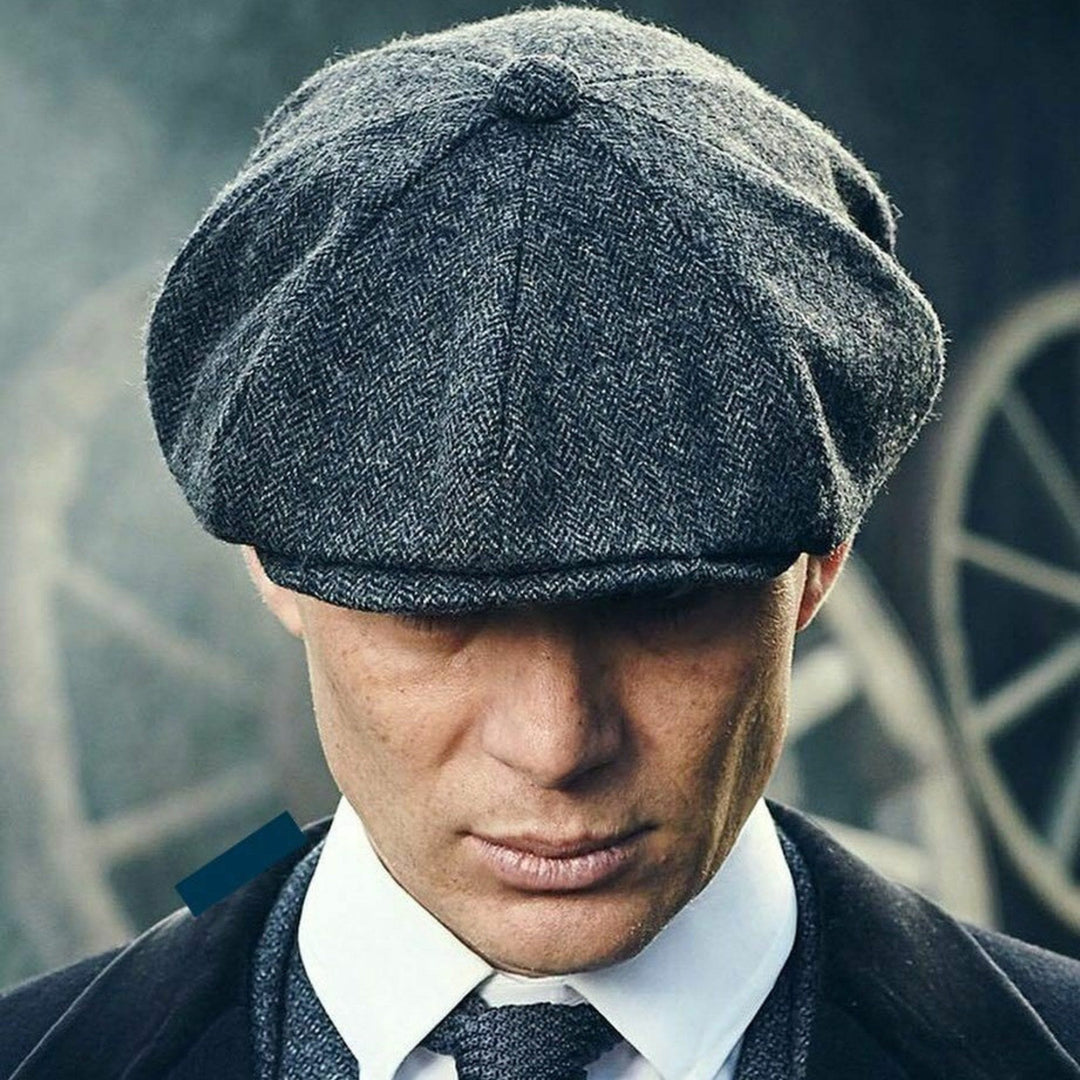 Béret octogonal en tweed d'artiste