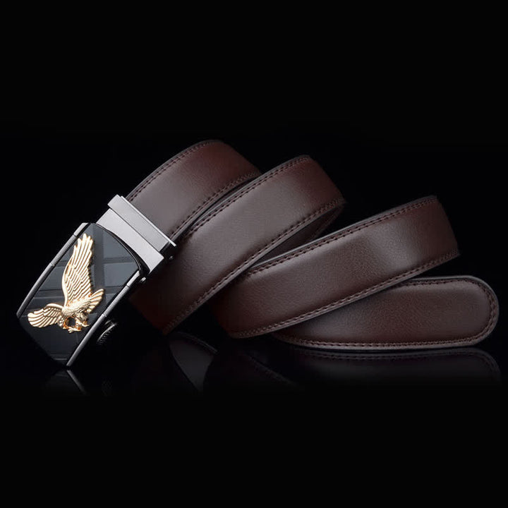 Ceinture en cuir à boucle automatique pour homme avec motif aigle animal - image 13