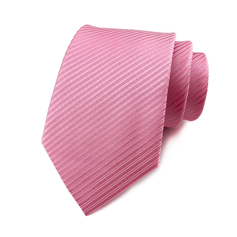 Cravate de travail discrète en sergé de couleur unie pour homme