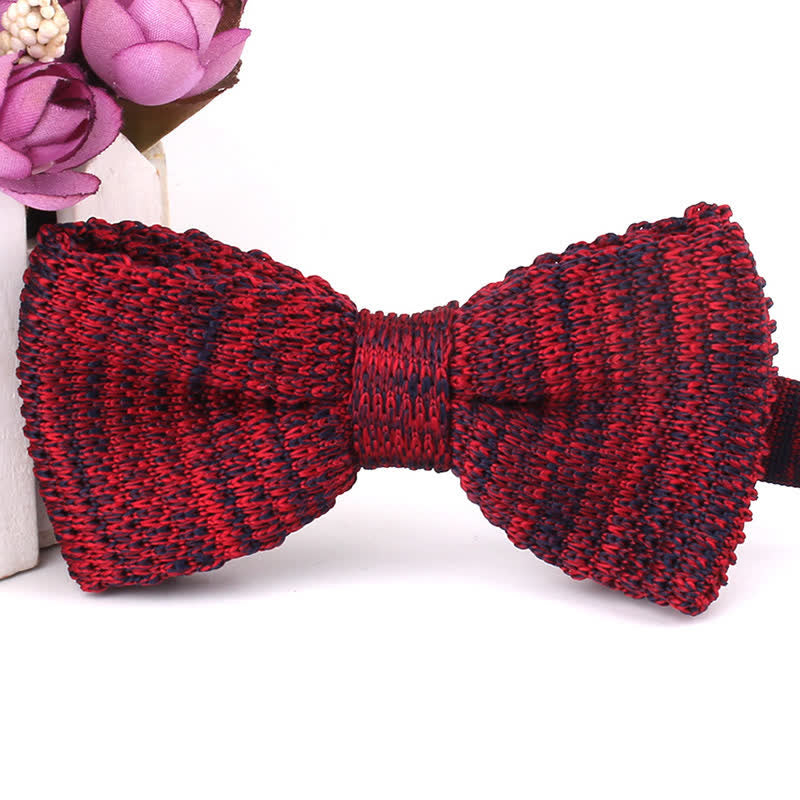 Nœud papillon en tricot tie-dye rustique pour homme