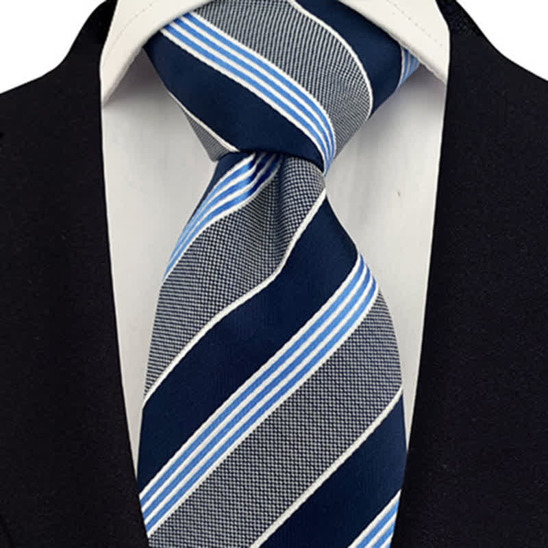Cravate de bureau traditionnelle à rayures Repp pour homme - image 1
