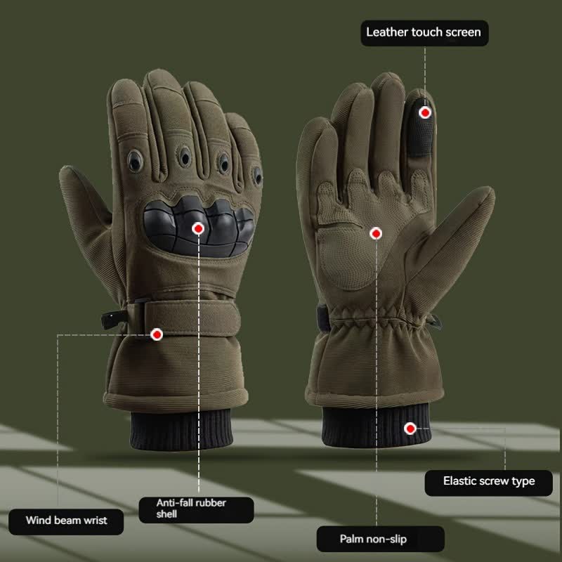 Gants tactiques de protection thermique pour tous les doigts pour l'hiver