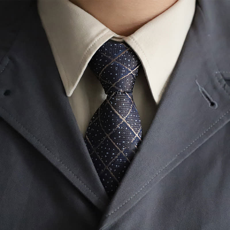 Cravate élégante à fermeture éclair pour homme, motif cachemire rayé