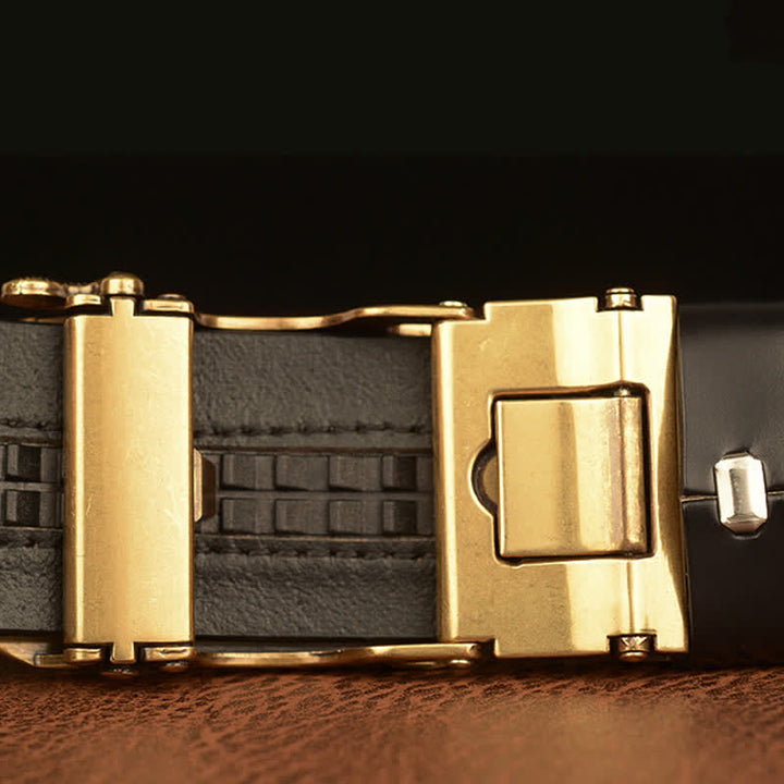 Ceinture en cuir sculptée à tête d'aigle pour homme