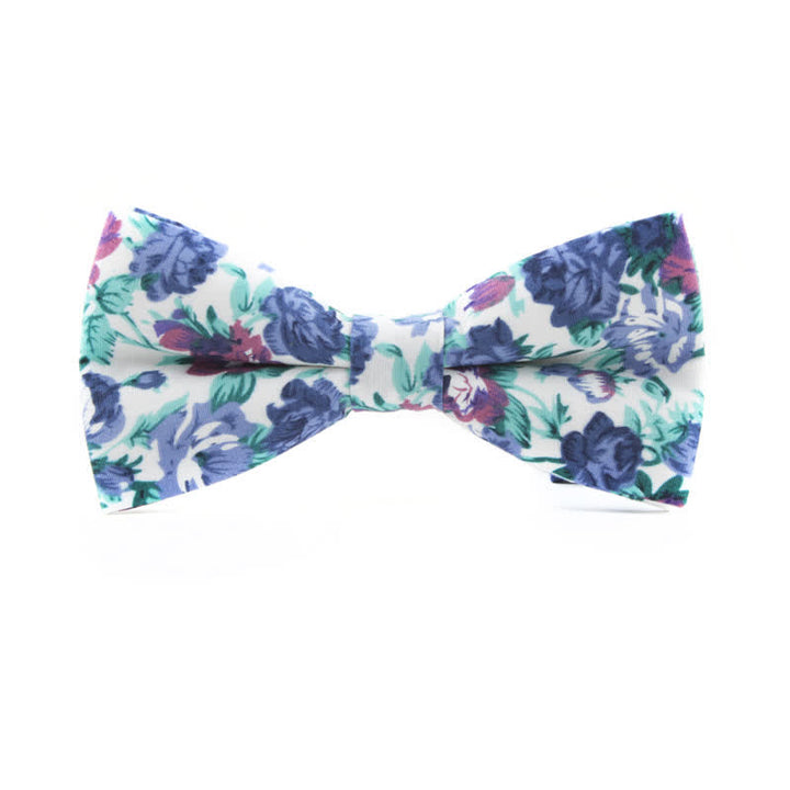 Nœud papillon à fleurs pour homme avec teinture de feuilles de roses