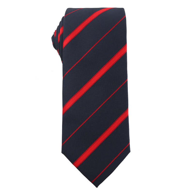 Cravate rayée pour homme de la série énergétique rouge et noire 