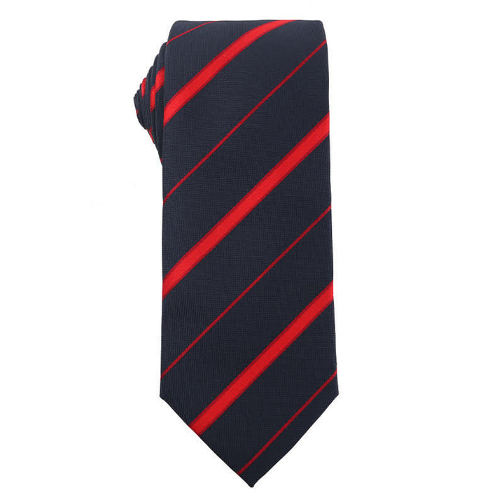 Cravate rayée pour homme de la série énergétique rouge et noire 