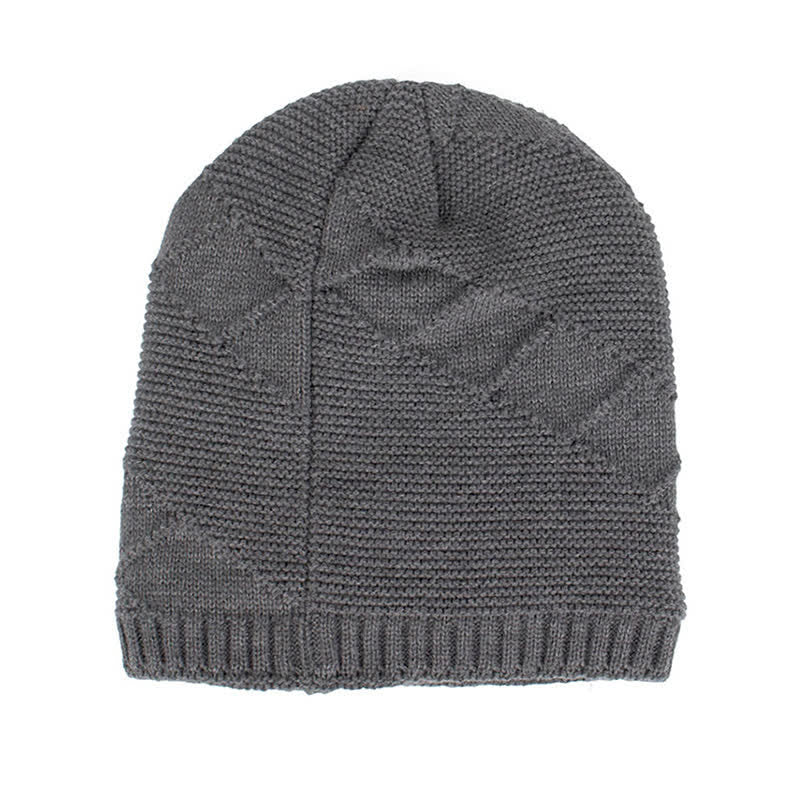 Bonnet tricoté décontracté d'hiver de couleur unie