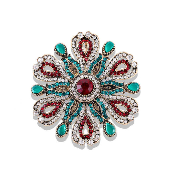 Broche en cristal baroque pour femme