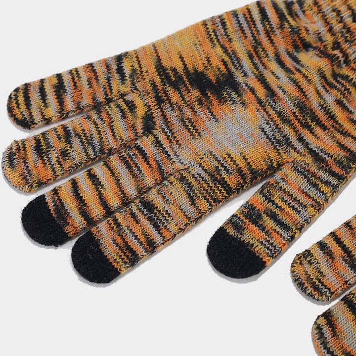 Ensemble de 3 gants, écharpe et bonnet multicolores unisexes - image 7