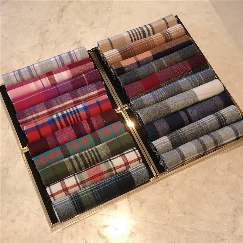 Écharpe unisexe Lamb Edinburgh à carreaux, grande et chaude - image 3