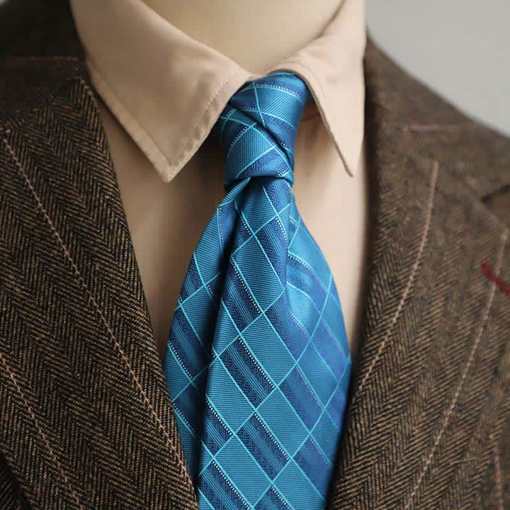 Cravate géométrique rétro pour homme de style urbain 