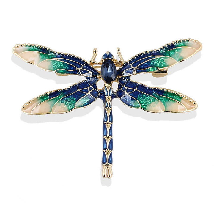 Jolie broche libellule en émail pour femme