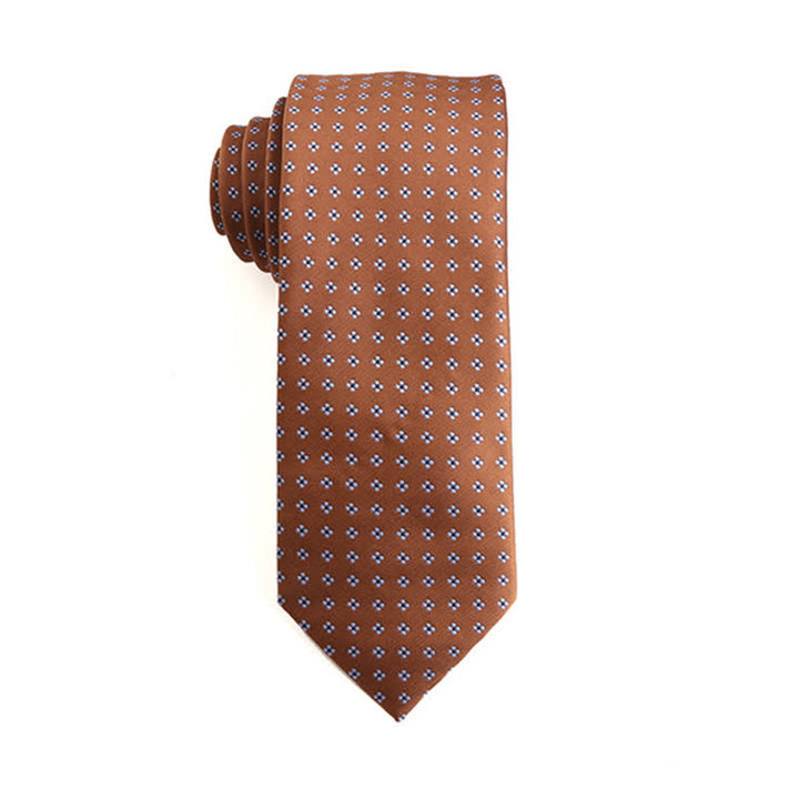 Cravate pour homme à micro-motifs de la série orange-rouge