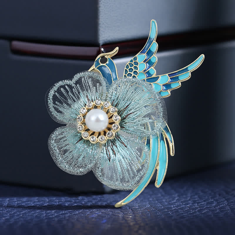 Broche Oiseau Phénix Brodée Femme