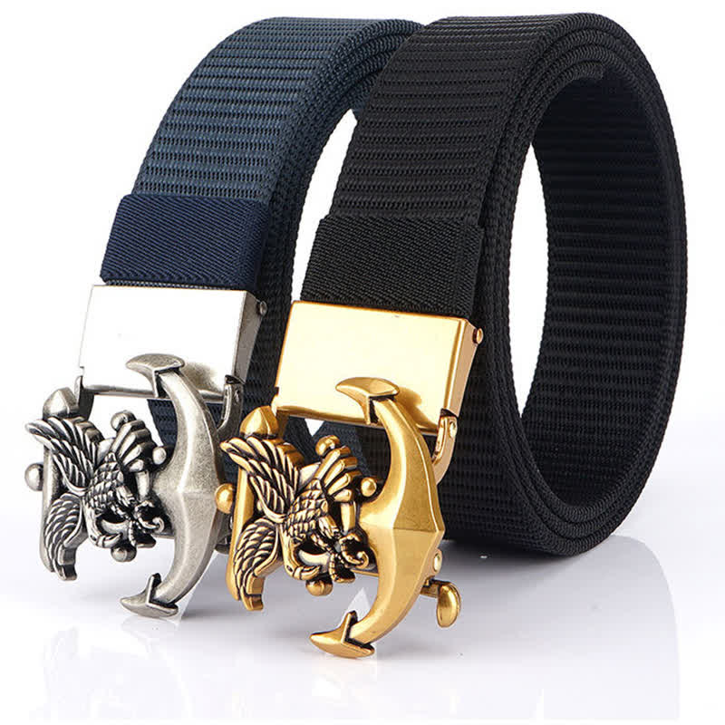 Ceinture en nylon avec ancre d'aigle pour homme
