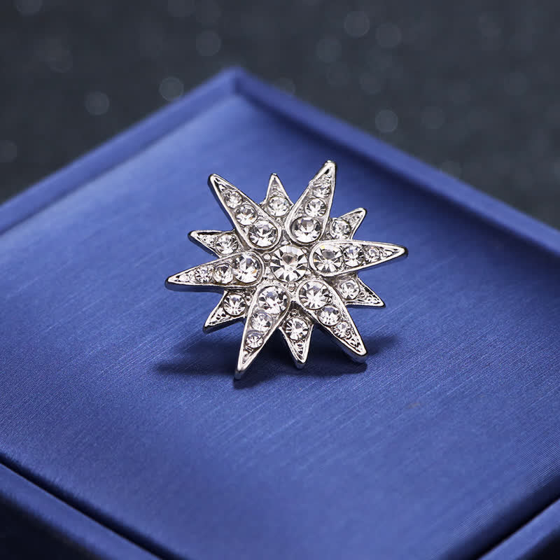 Superbe broche étoile hexagonale pour homme