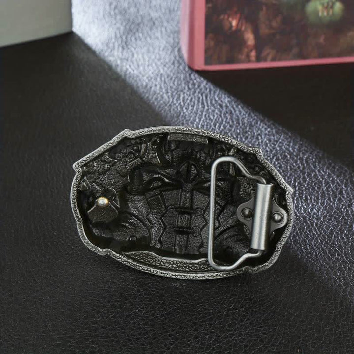 Ceinture en cuir à boucle Joker Skull Clown DIY pour homme