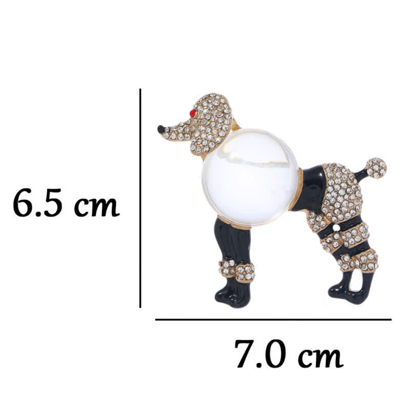 Broche créative pour femme en forme de caniche Jelly Belly
