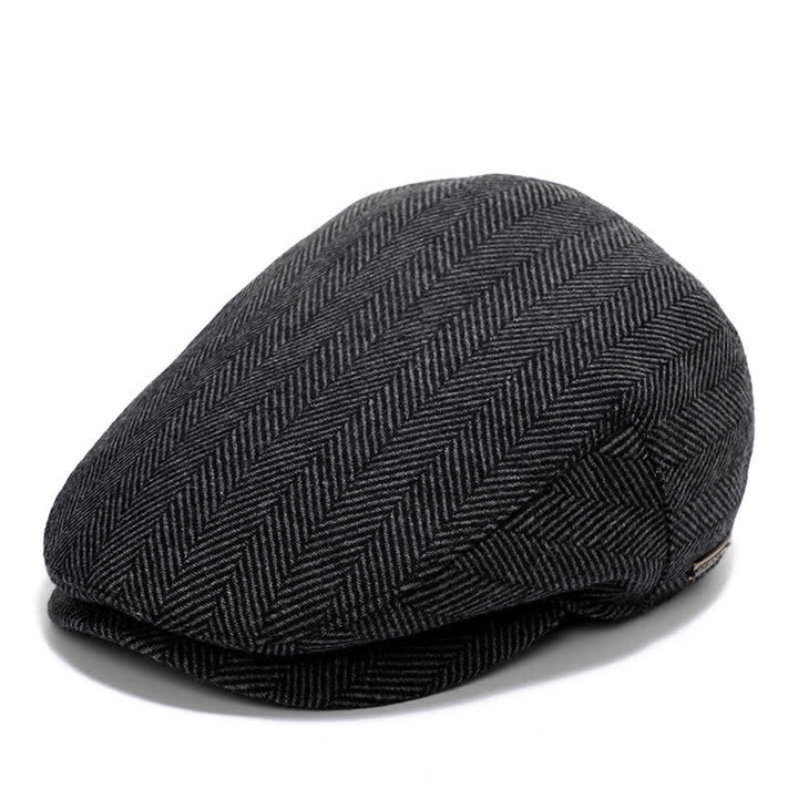Casquette plate Sport Ivy avec béret à oreillettes - Motif à chevrons gris - Réglable (environ 22"-23 5/8") - image 7